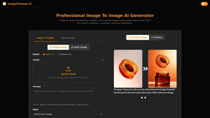 ImagetoImage AI website image