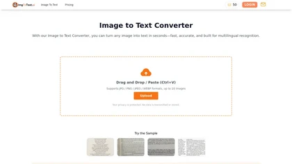 imgtotext.ai website image