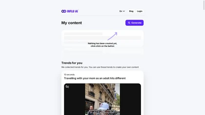 InfluAI website image