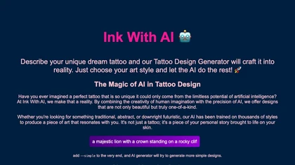 Ink With AI - tattoo designer image
