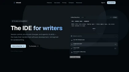 Inkwell Plot website image