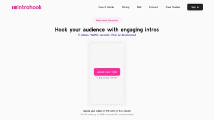Introhook website image