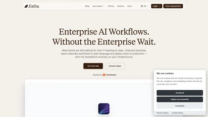 Jinba Flow website image