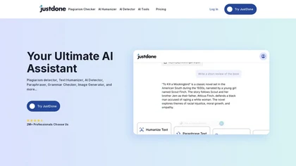 JustDone AI website image