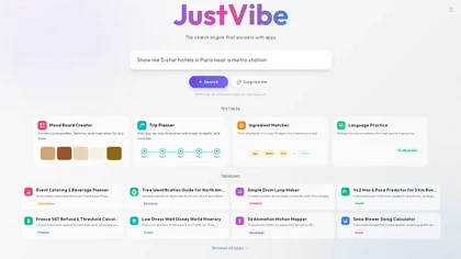 JustVibe website image