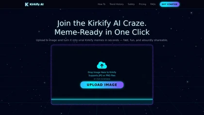 Kirkify AI website image