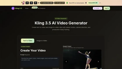 Kling3.5.org website image
