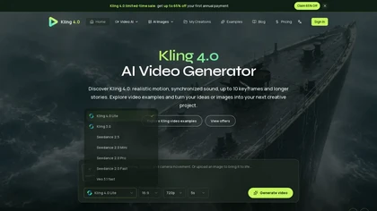 kling4.0 website image