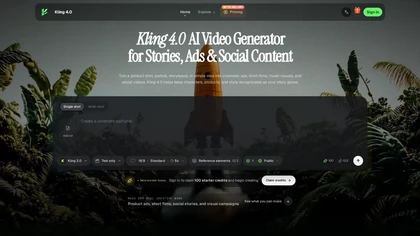 Kling4ai.art website image