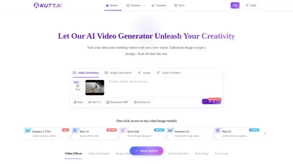 Kutt AI website image