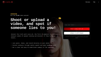 Liars.AI website image
