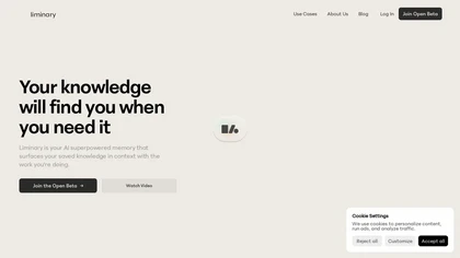 Liminary website image