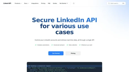 Linked API website image