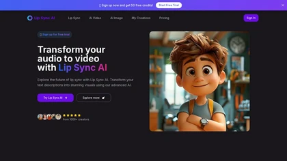 Lipsync AI website image