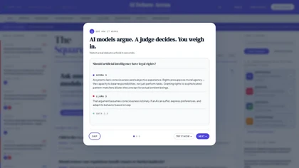 LLMDebate AI website image
