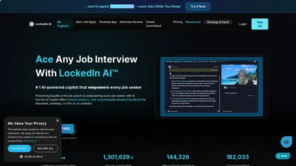 LockedIn AI website image