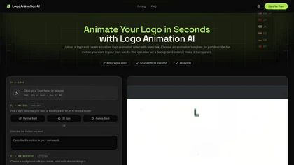 Logo Animation AI website image
