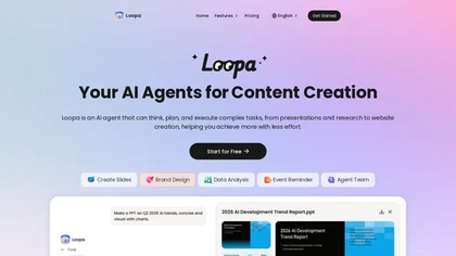 Loopa website image