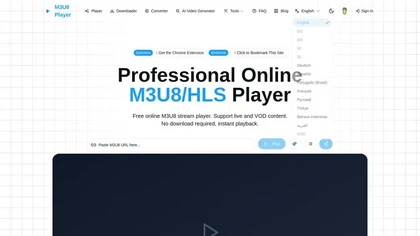 m3u8 player online website image