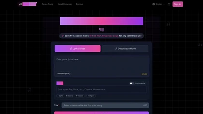 Make Song website image