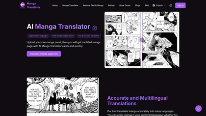 Manga Translator website image
