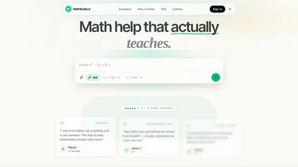 Mathbuddy AI website image
