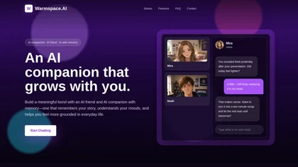 WarmSpace AI website image