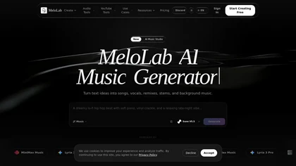 Melolab.ai website image