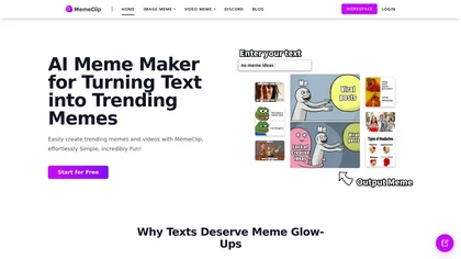 MemeClip website image
