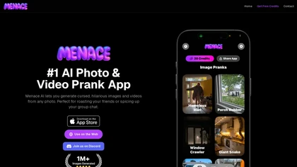 Menace AI website image