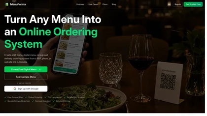 Menuforma website image