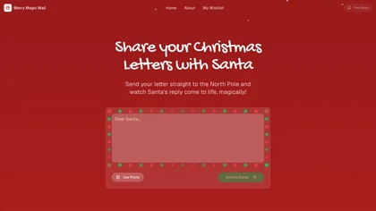 Merry Magic Mail website image