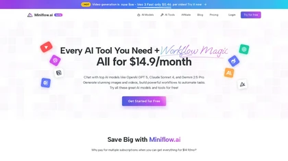 Miniflow.ai website image