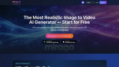 Miraga AI website image