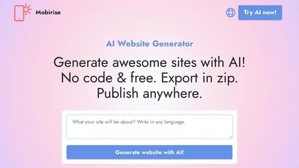 Mobirise AI Website Generator image