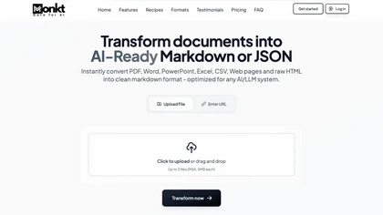 Monkt website image