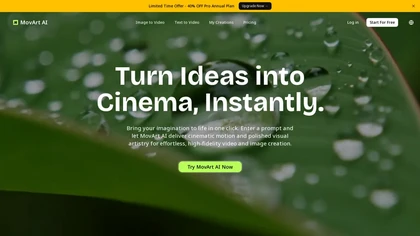 Movart AI website image