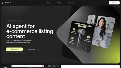 Mujo AI website image