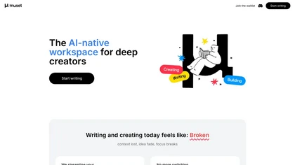 Muset.ai website image