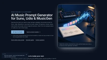 Music Prompts Studio - Scholarsail website image