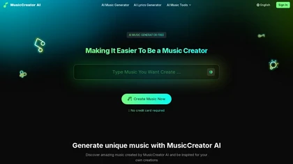 MusicCreator.AI website image