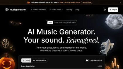 musicgenerator website image