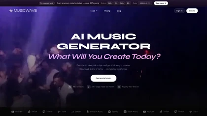 MusicWave website image