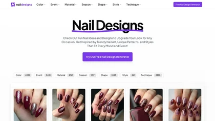 Nail Design Generator website image