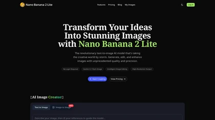 NanoBanana2lite website image