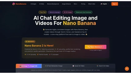 NanoBananas AI website image