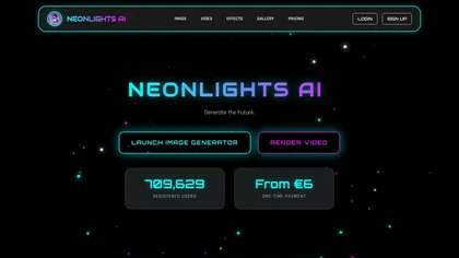 NeonLights AI website image