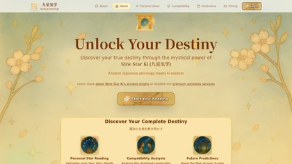 Nine Star Ki Mystical Astrology website image