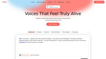 Noiz AI website image