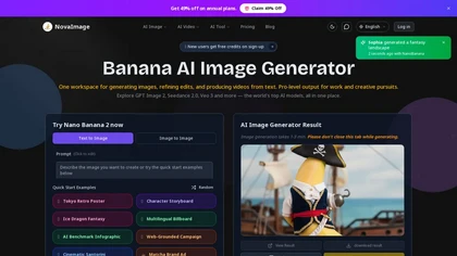 Nova Image AI website image